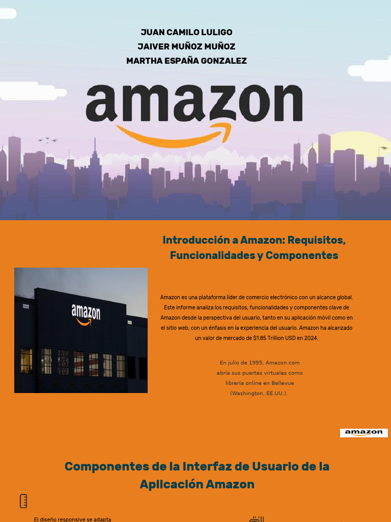 Requisitos y Funcionalidades de Amazon | PDF | Aplicación movil ...