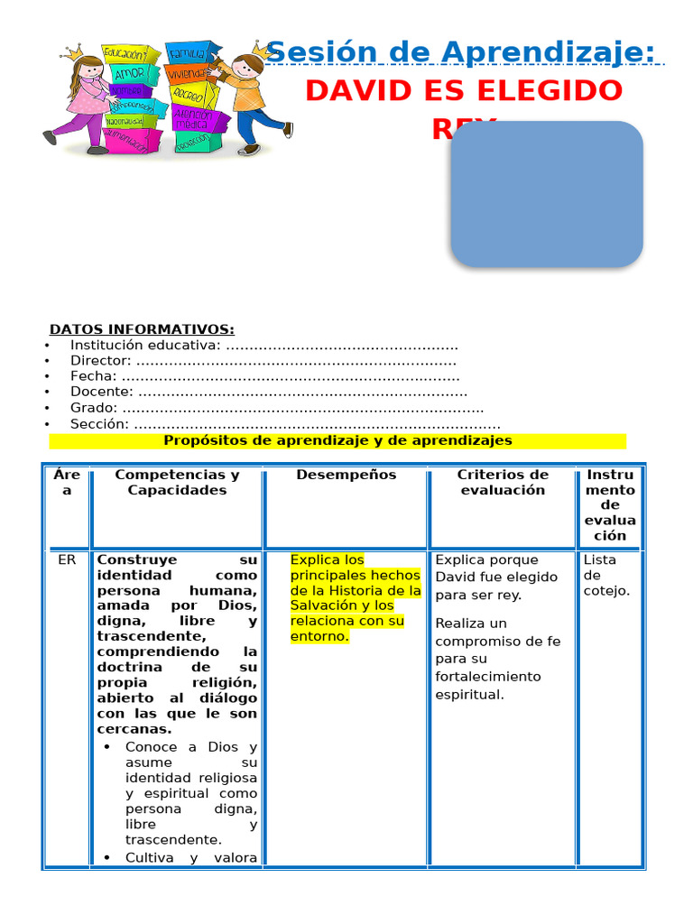 2° SESIÓN DÍA 2 REL DAVID ES ELEGIDO REY | PDF | Saulo | David