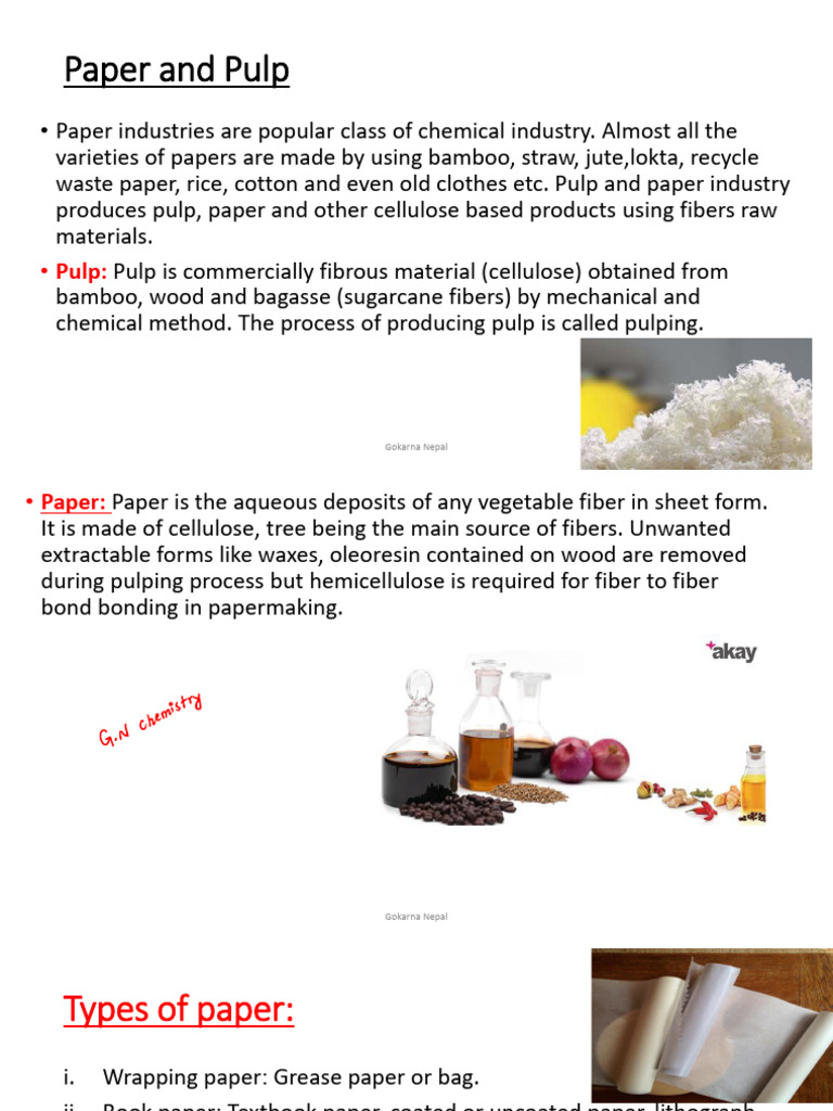 Overview of Paper and Pulp Industry | PDF | Paper | Pulp (Paper)