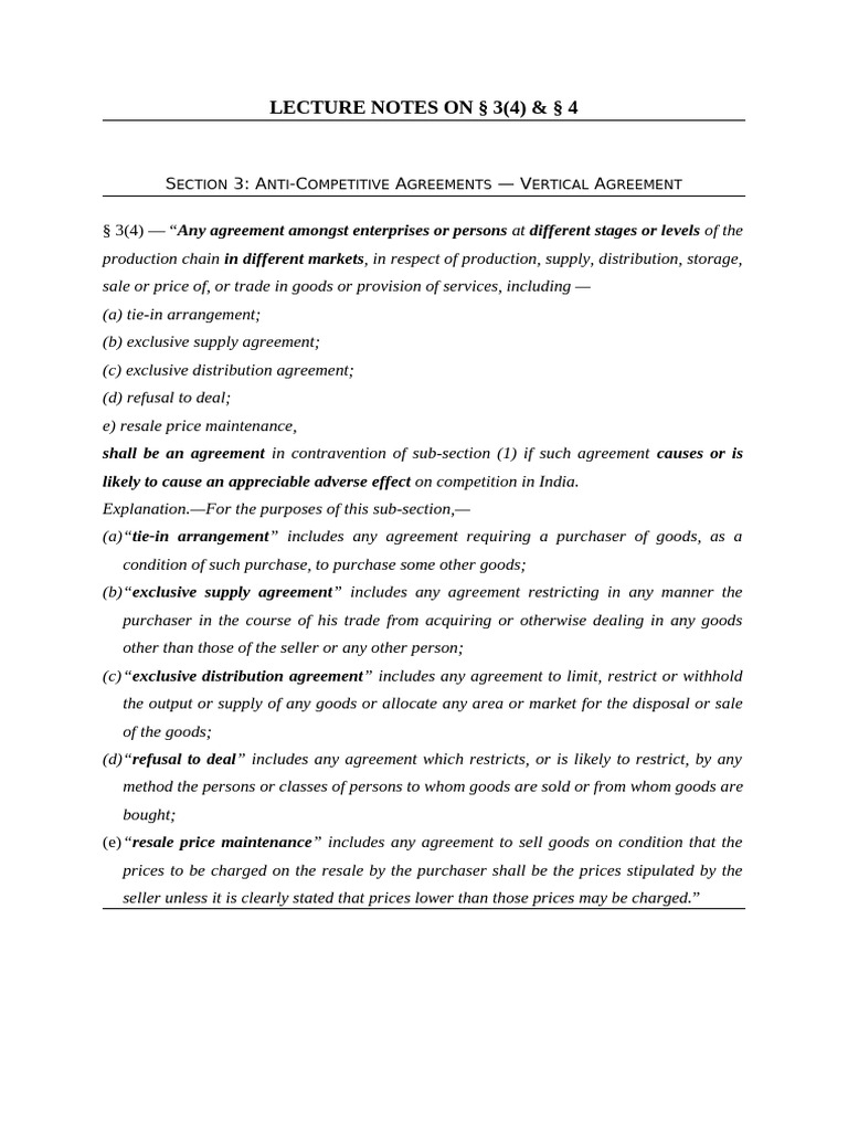 Vertical Agreements and Competition Law | PDF | Market Power | Monopoly