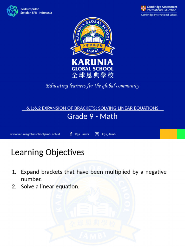 G09 - Math 6.1 Expansions of Brackets | PDF