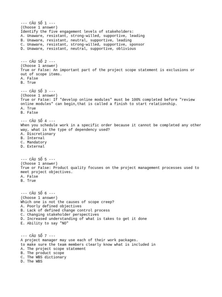 Output Questions | PDF | Project Management | Business