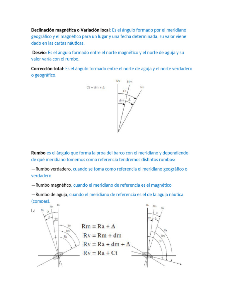 Rumbos en Navegación Marítima | PDF | Navegación