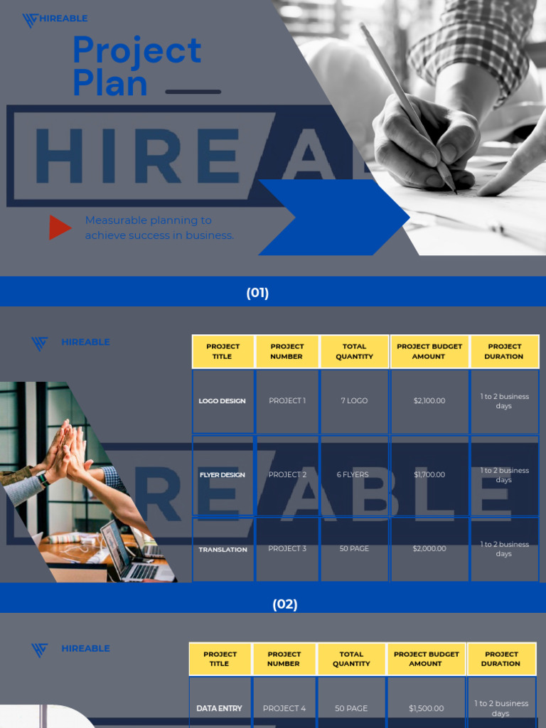 HIREABLE Project Plan Presentation PDF | PDF | Payments | Banking ...