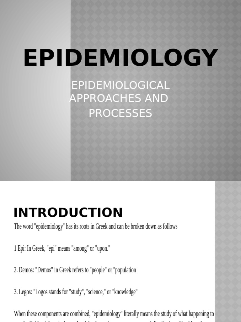 Overview of Epidemiological Concepts | PDF | Epidemiology | Cohort Study