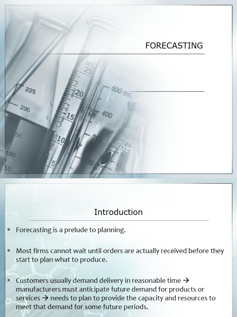Production Planning and Inventory Control 04 - FORECASTING | PDF ...