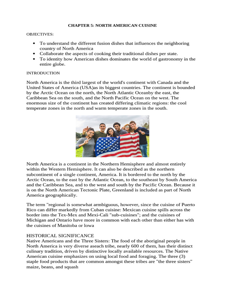 North American Cuisine Overview | PDF | Cajun Cuisine | American Cuisine