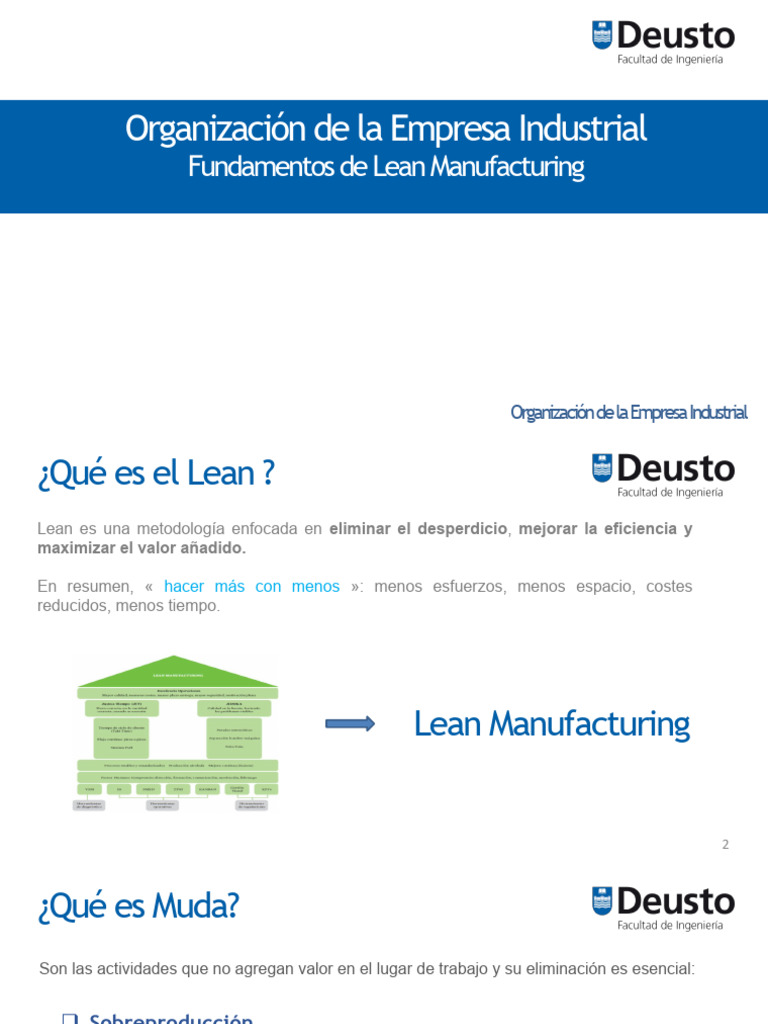 Lean Manufacturing y Organización de Procesos | PDF | Business ...