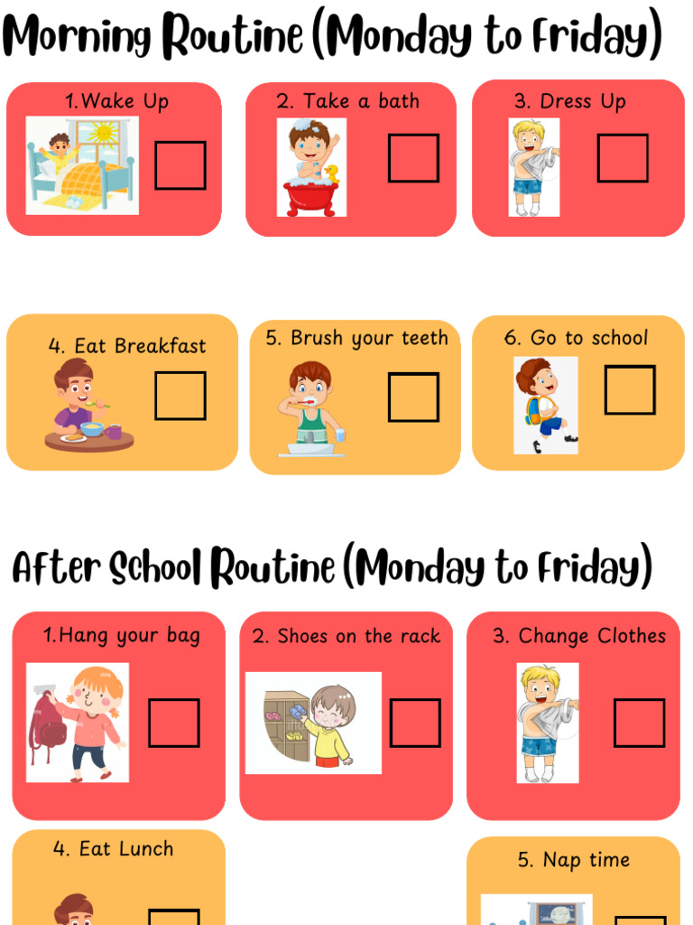 Kids' Daily Routine Guide | PDF
