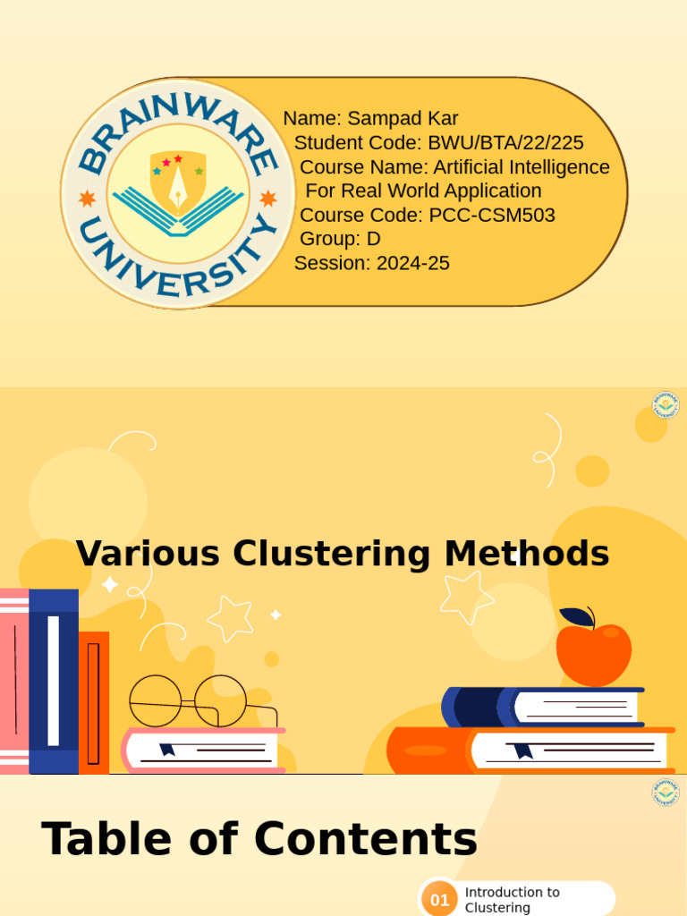 Overview of Clustering Methods | PDF | Cluster Analysis | Applied ...