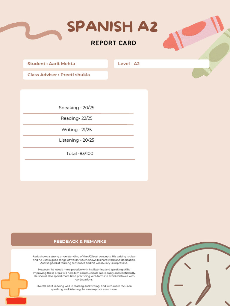 Aarit Report Card | PDF