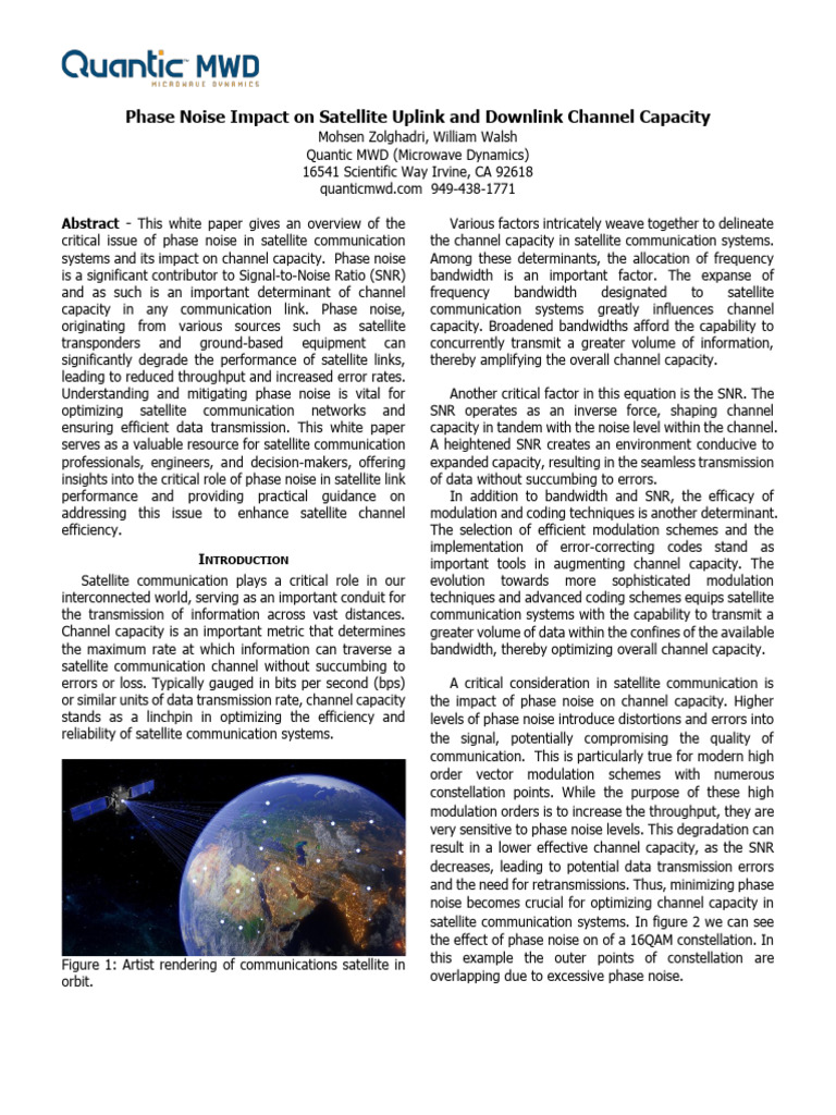 Quantic MWD Microwave Dynamics Phase Noise Impact On Satellite Uplink ...