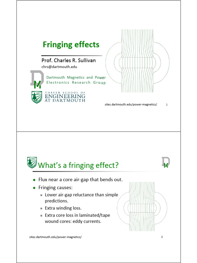 Fringing Effects | PDF | Inductor | Electrodynamics