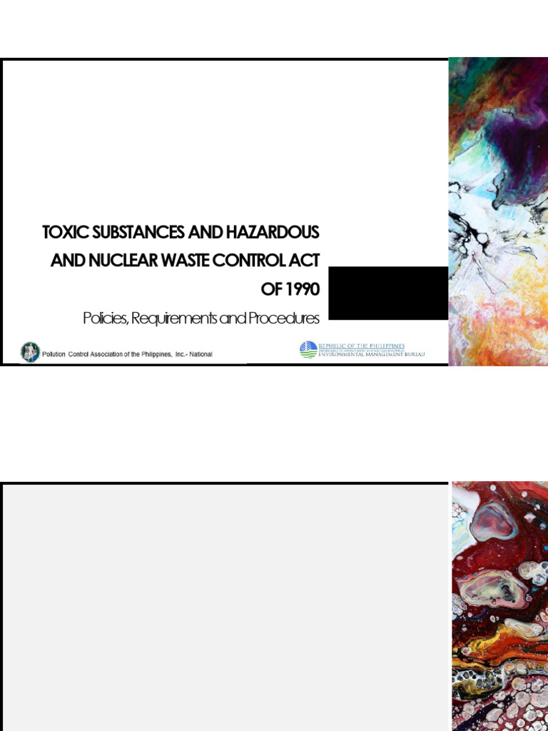 RA 6969: Toxic Waste Management Guide | PDF | Chemical Substances ...