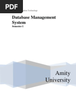 Database Management System for Online