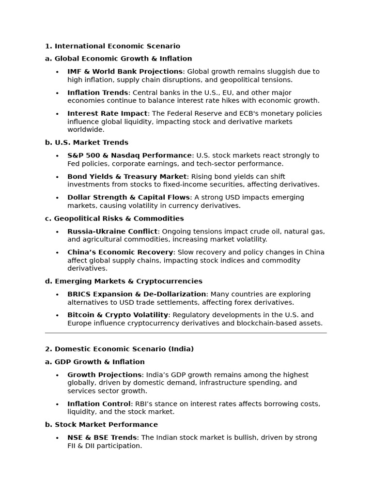 Global Economic Trends & Market Insights | PDF | Inflation | Interest Rates