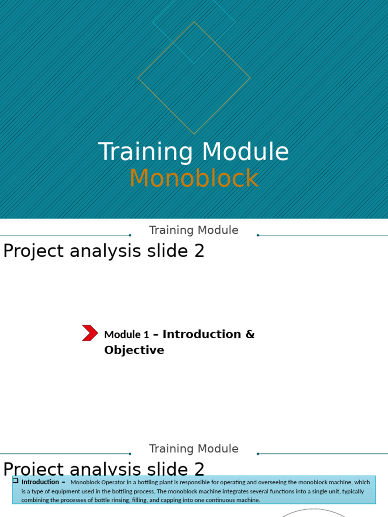 Monoblock Operator Training Guide | PDF | Personal Protective Equipment ...