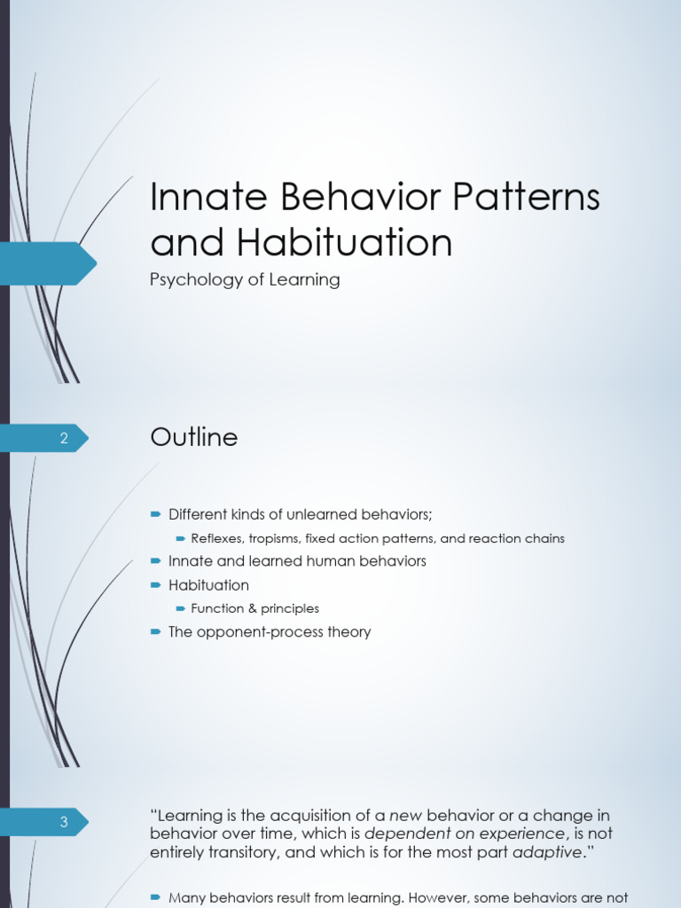 Innate Behaviors and Habituation Explained | PDF | Cognitive Psychology ...