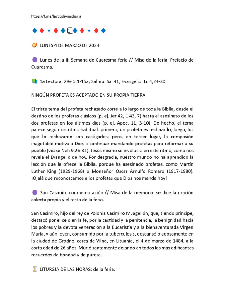 04 Mar 24 | PDF | Jesús | Elijah