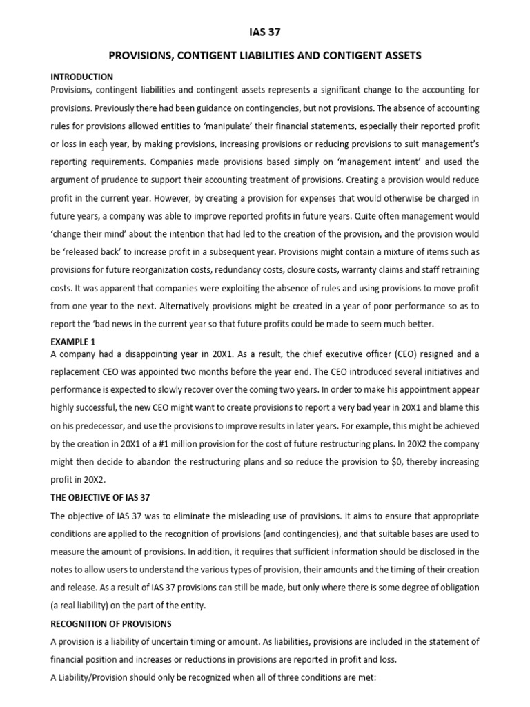 Understanding Contingent Assets in IAS 37 | PDF | Expense | Balance Sheet
