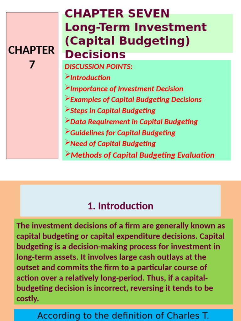 Capital Budgeting Overview and Methods | PDF | Capital Budgeting ...