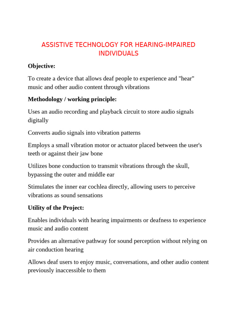 Assistive Tech for Hearing Impaired in Brooklyn | PDF