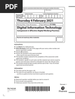 BTEC DIT Component 3 Exam Paper | PDF | Jewellery
