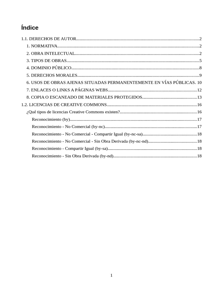 Derechos de Autor | PDF | Creative Commons | Licencia Creative Commons