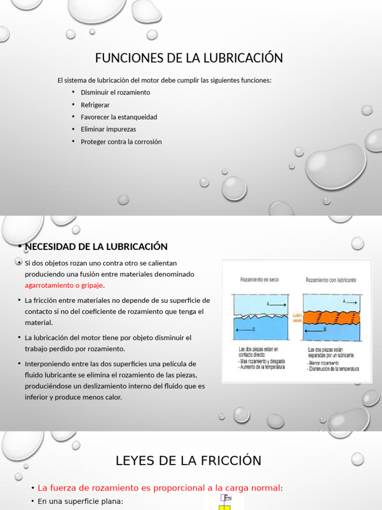 Grasa líquida en lubricación de motores | PDF | Fricción | Lubricante