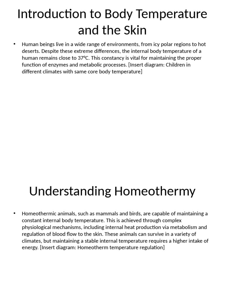 Body Temperature Regulation in Humans | PDF | Thermoregulation | Skin