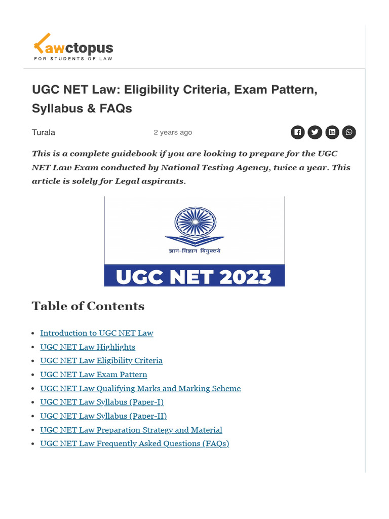 UGC NET Law Exam Guide & Syllabus | PDF | Tort | Crimes