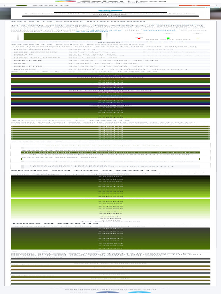 Color Details for Hex #476113 | PDF | Vision | Graphics