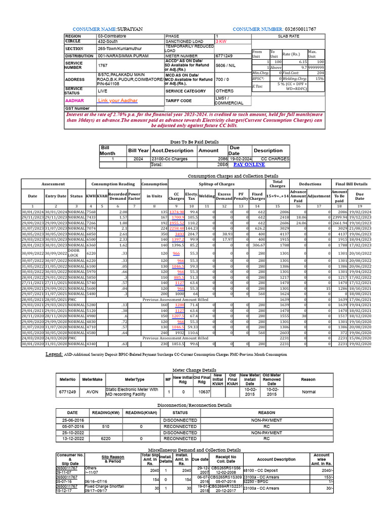 Electricity Bill Summary for Supaiyan | PDF | Economies | Government ...