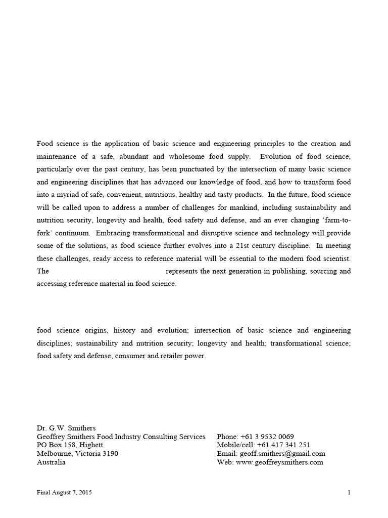 Evolution of Food Science Explained | PDF | Genetically Modified ...