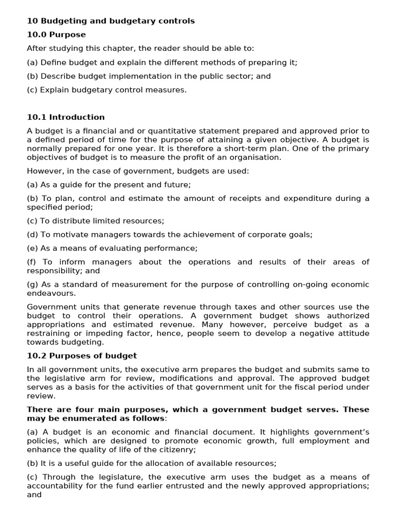 Budgeting and Controls in Government | PDF | Budget | Government Budget