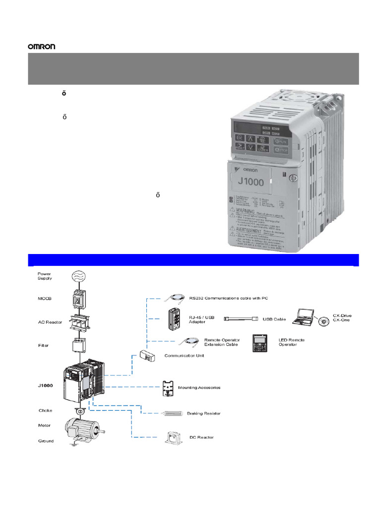 YASKAWA J1000 Adatlap (HU) | PDF