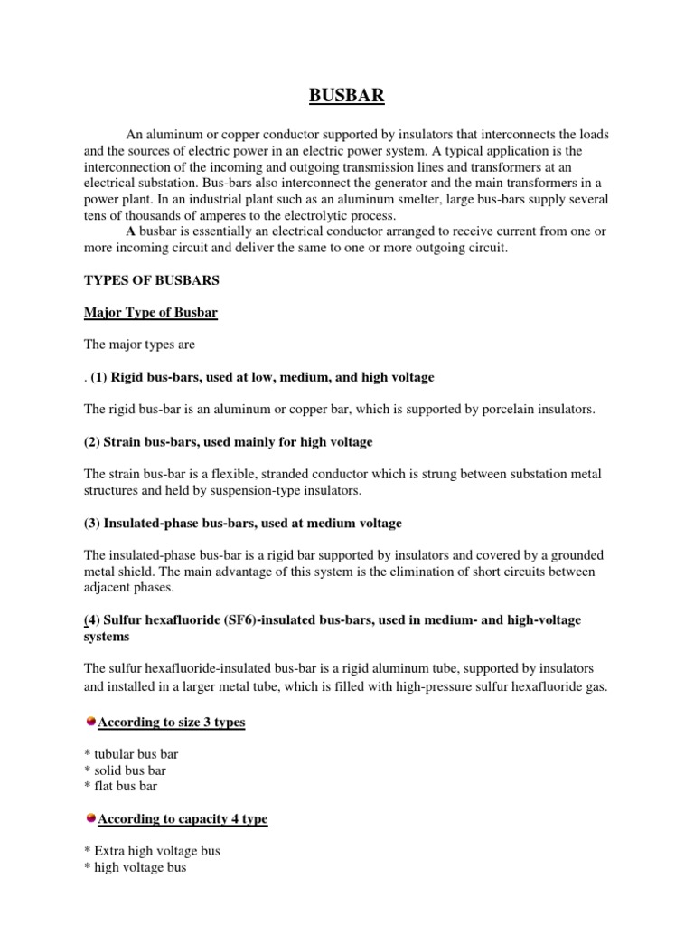 Bus Bar | PDF | Electrical Substation | Insulator (Electricity)