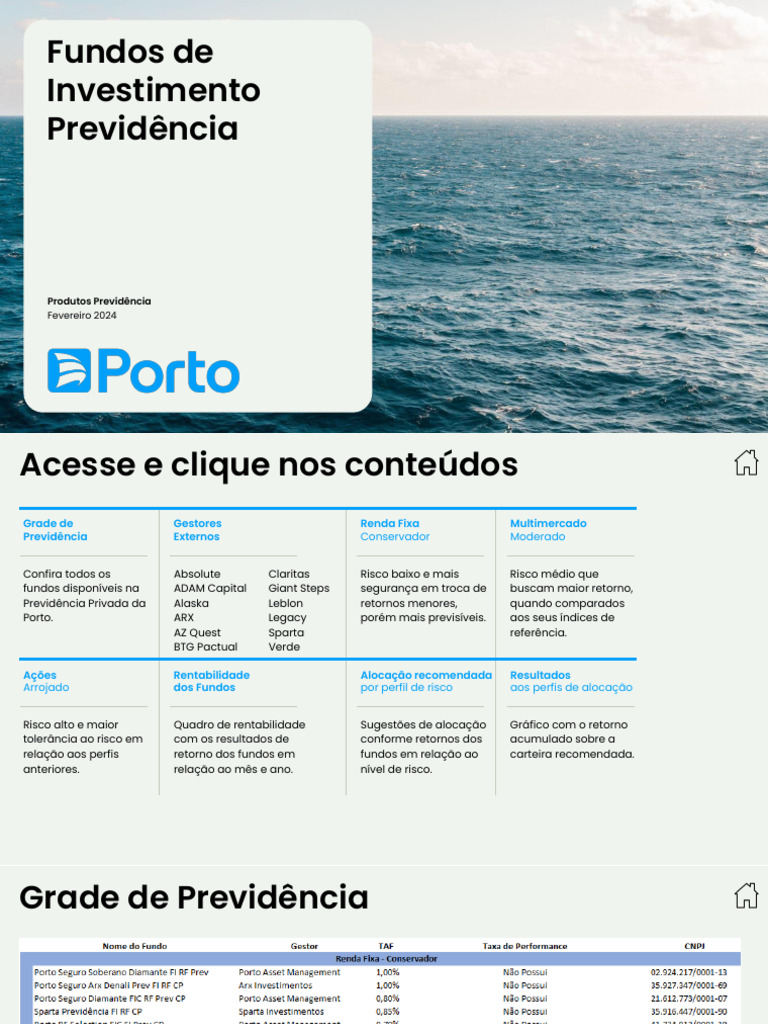 Guia de Fundos de Previdência - Fevereiro_2024 | PDF | Fundos mútuos ...