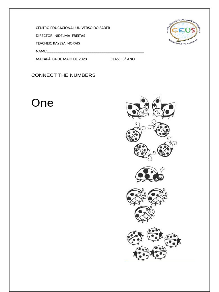 Connect the Numbers Activity Sheet | PDF