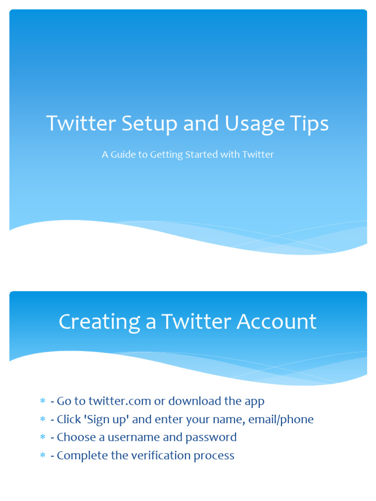 Twitter Setup Guide for Beginners | PDF