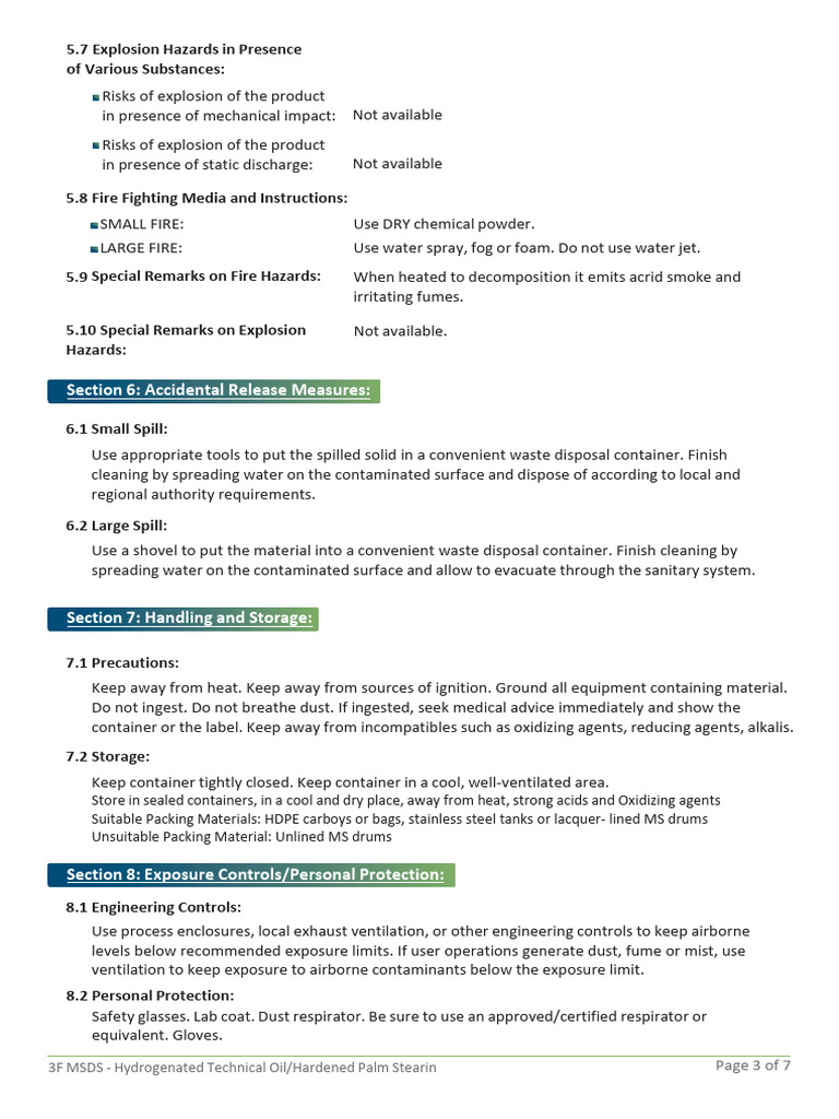 3 - Pdfsam - 3f Hto Hps Msds | PDF | Materials | Safety