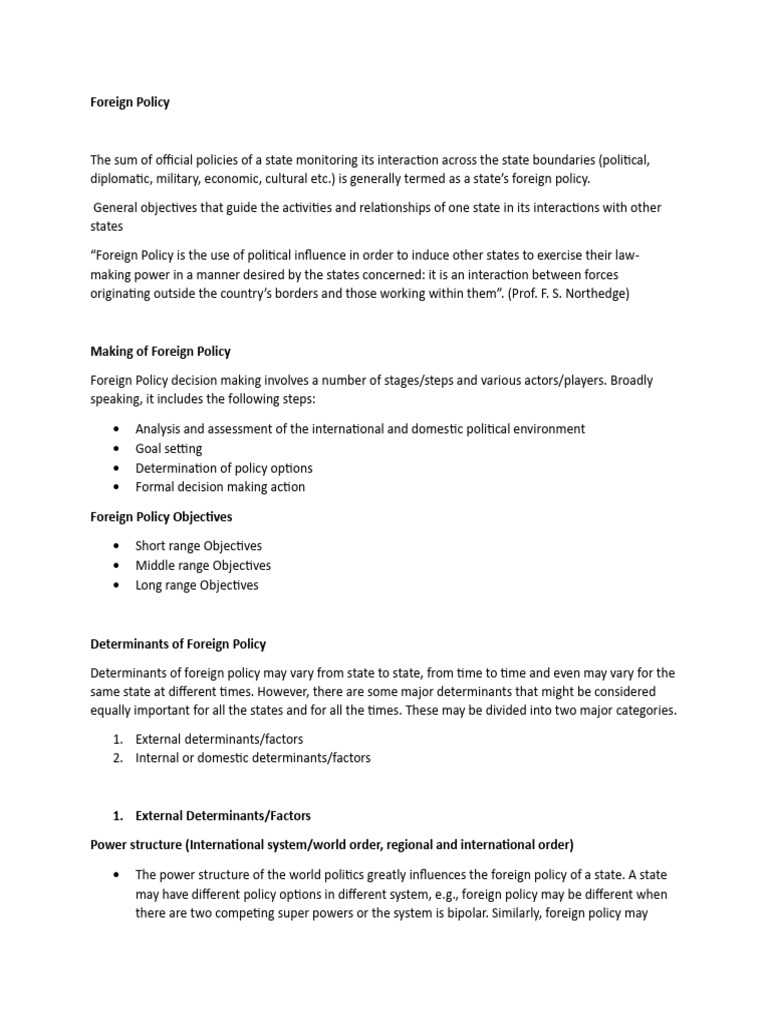 Understanding Foreign Policy Dynamics | PDF | Polarity (International ...