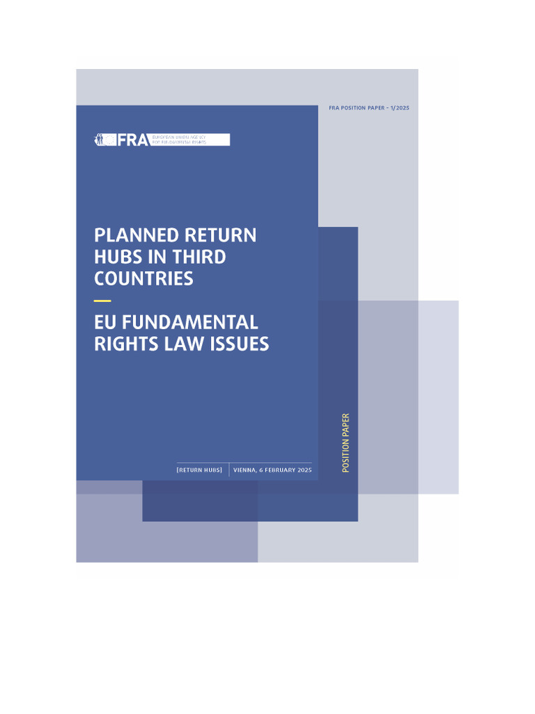 Planned Return Hubs In Third Countries Eu Fundamental Rights Law Issues