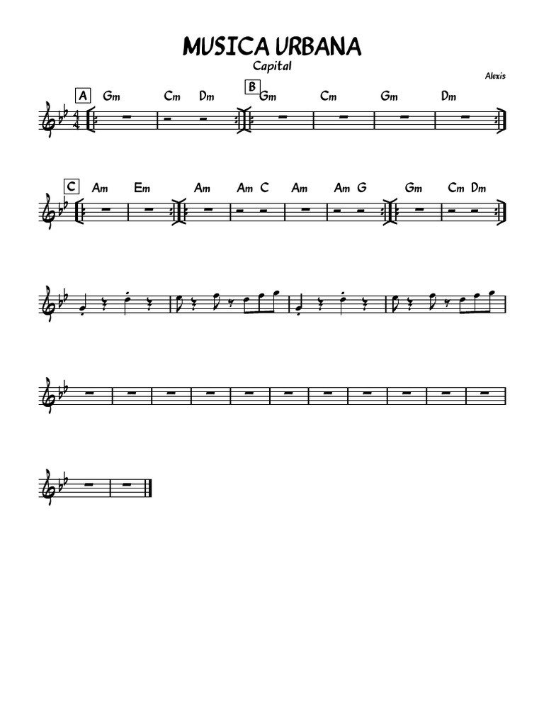 Urban Music Chords and Notes | PDF