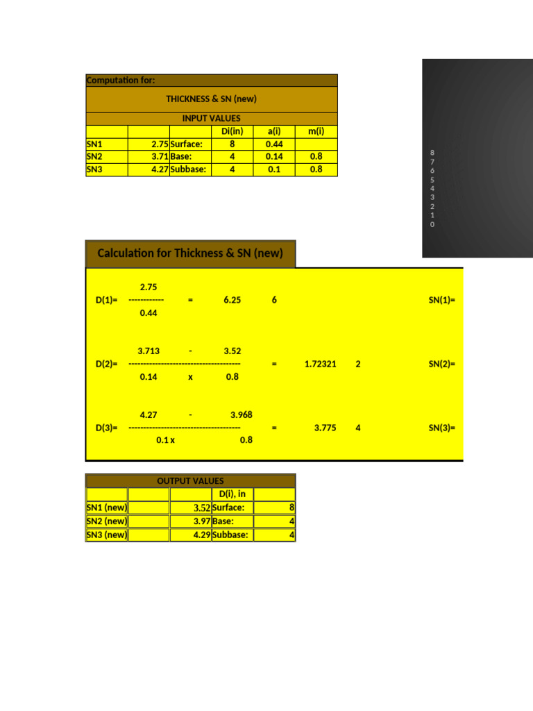 Thickness and SN Calculation Guide | PDF | Applied Mathematics