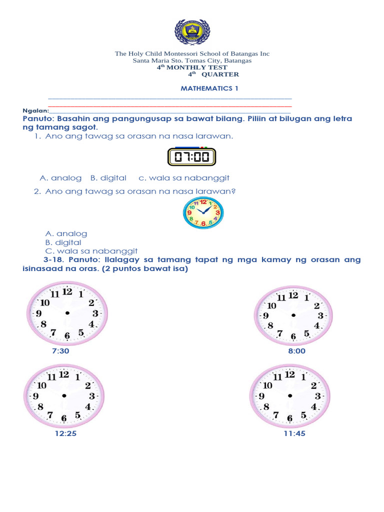 Grade 1 Math | PDF