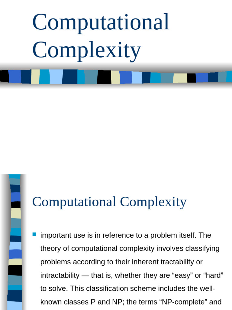 1.0 ALGO211 Week7 Computational Complexity | PDF | Time Complexity ...