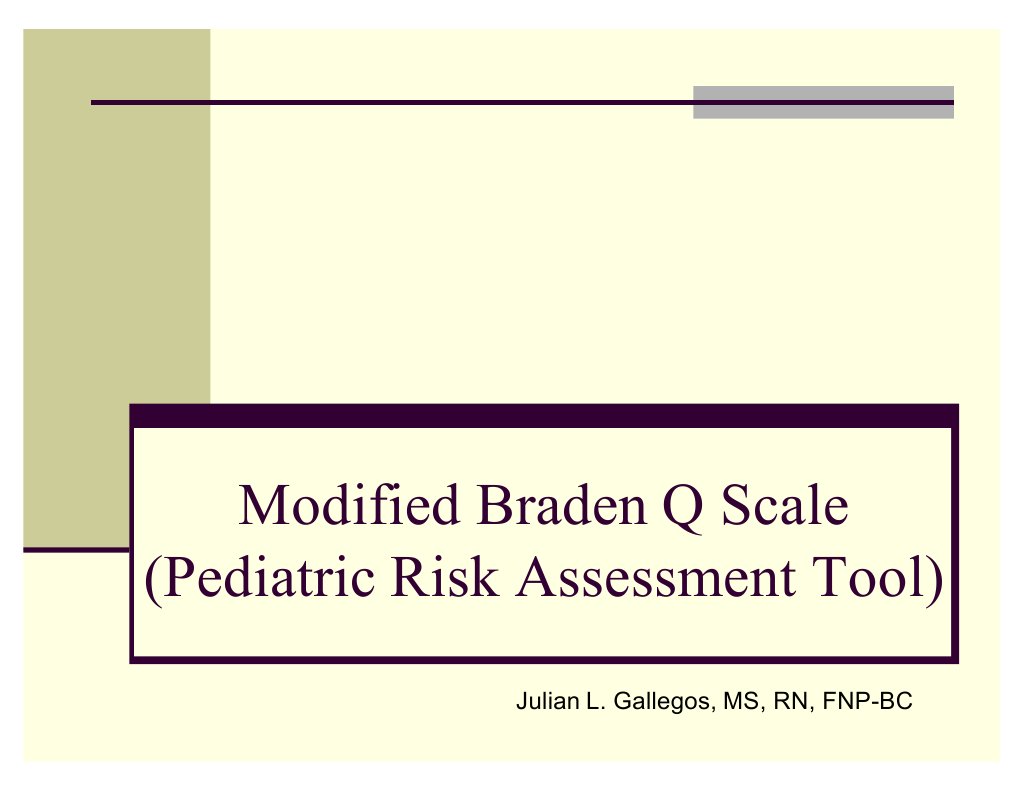 modified braden q scale Diseases And Disorders Health Care
