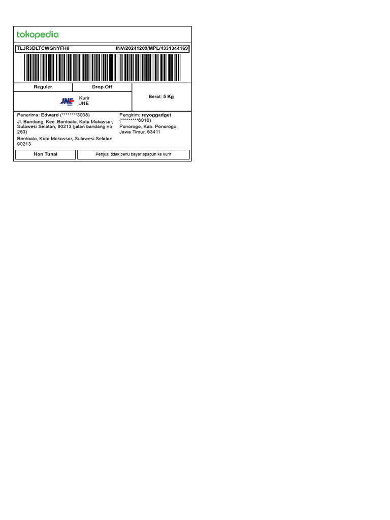 Cetak Label | PDF
