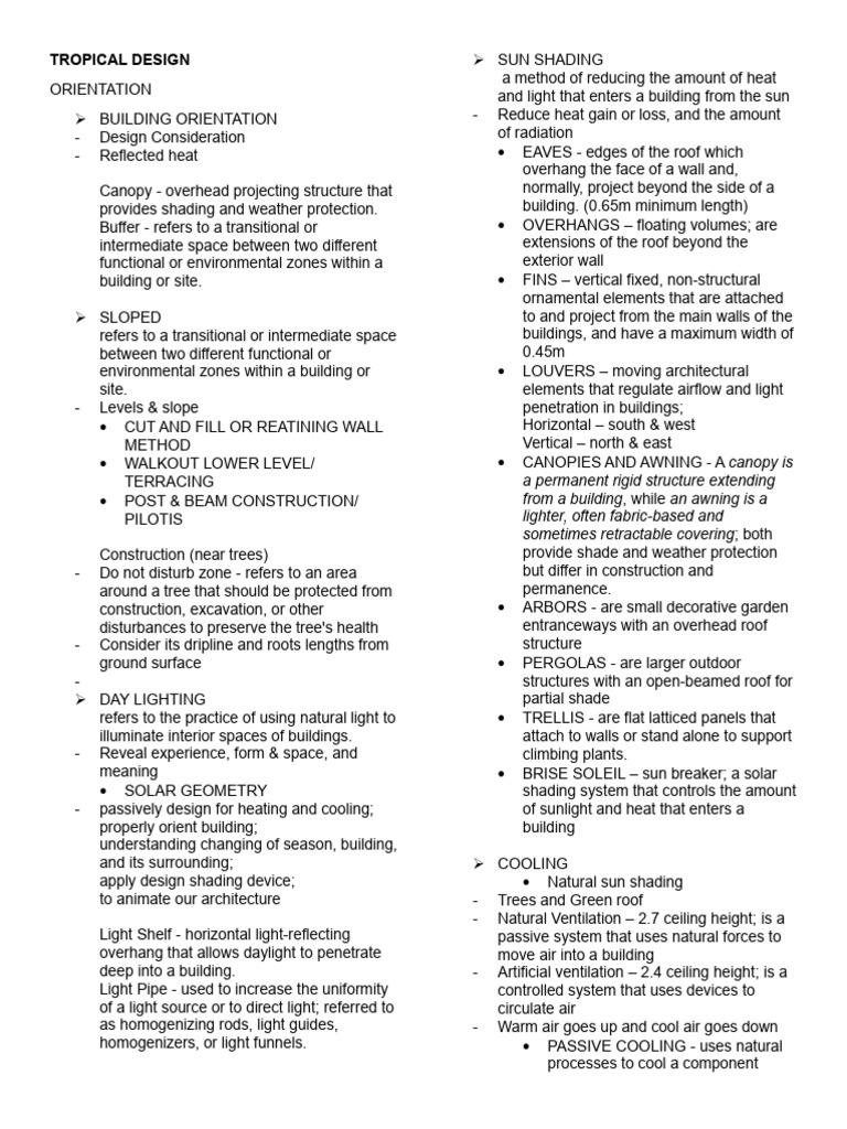 Tropical Design Strategies for Sustainability | PDF | Building ...